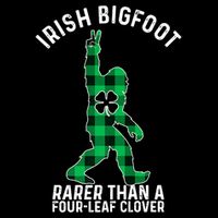 St Patricks Day Irish Bigfoot Sasquatch Saint Paddy's Clover Premium Flexfit Unipanel Trucker Cap