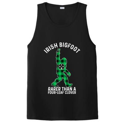 St Patricks Day Irish Bigfoot Sasquatch Saint Paddy's Clover Premium PosiCharge Competitor Tank
