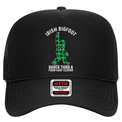St Patricks Day Irish Bigfoot Sasquatch Saint Paddy's Clover Premium Trucker Hat