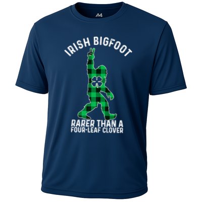 St Patricks Day Irish Bigfoot Sasquatch Saint Paddy's Clover Premium Performance Shirt