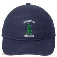 St Patricks Day Irish Bigfoot Sasquatch Saint Paddy's Clover Premium 7-Panel Snapback Hat