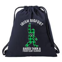 St Patricks Day Irish Bigfoot Sasquatch Saint Paddy's Clover Premium Drawstring Bag