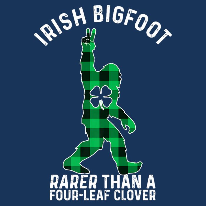 St Patricks Day Irish Bigfoot Sasquatch Saint Paddy's Clover Premium Drawstring Bag