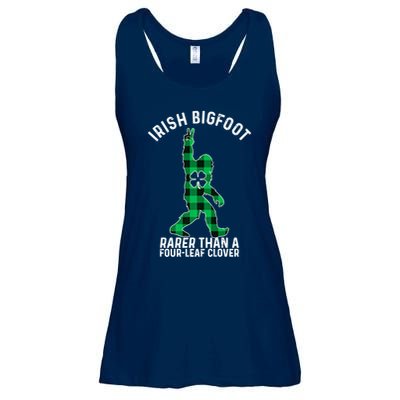 St Patricks Day Irish Bigfoot Sasquatch Saint Paddy's Clover Premium Ladies Essential Flowy Tank