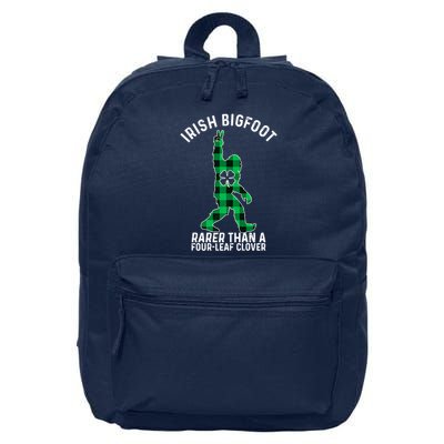 St Patricks Day Irish Bigfoot Sasquatch Saint Paddy's Clover Premium 16 in Basic Backpack