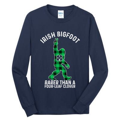 St Patricks Day Irish Bigfoot Sasquatch Saint Paddy's Clover Premium Tall Long Sleeve T-Shirt