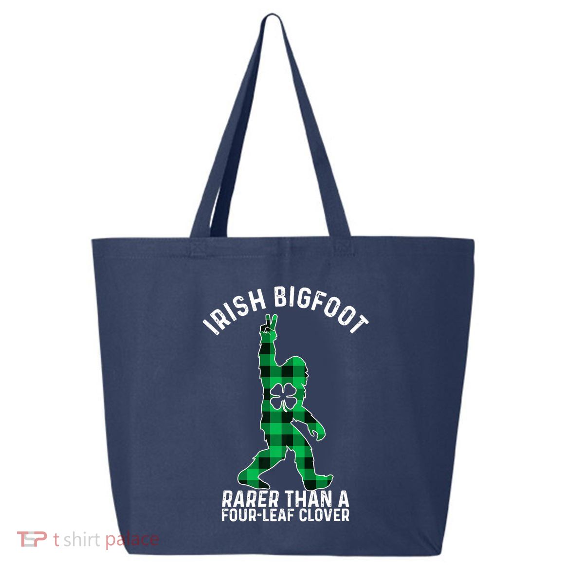 St Patricks Day Irish Bigfoot Sasquatch Saint Paddy's Clover Premium 25L Jumbo Tote