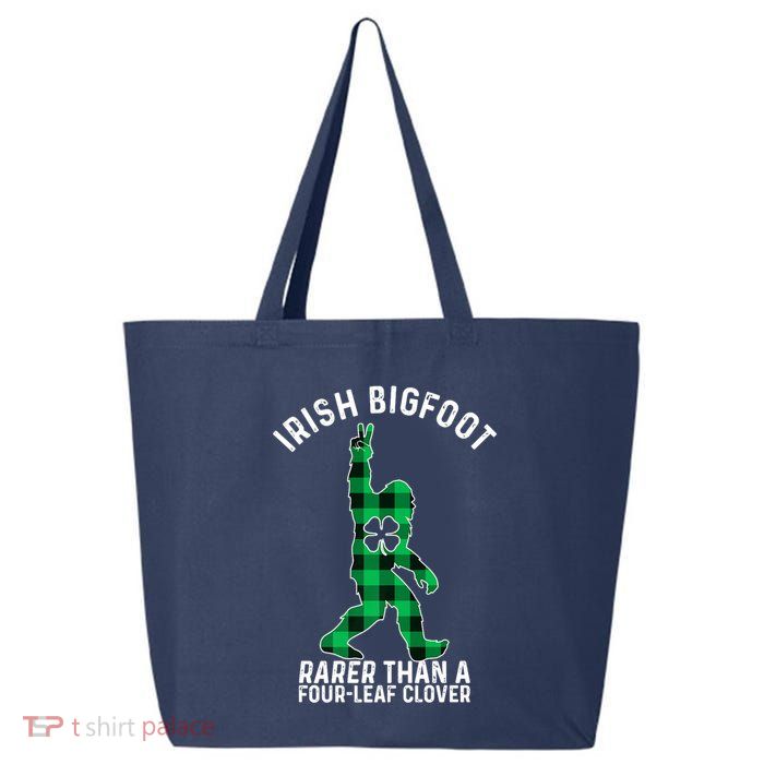 St Patricks Day Irish Bigfoot Sasquatch Saint Paddy's Clover Premium 25L Jumbo Tote