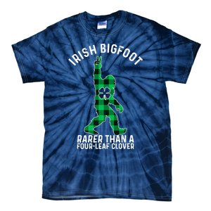 St Patricks Day Irish Bigfoot Sasquatch Saint Paddy's Clover Premium Tie-Dye T-Shirt