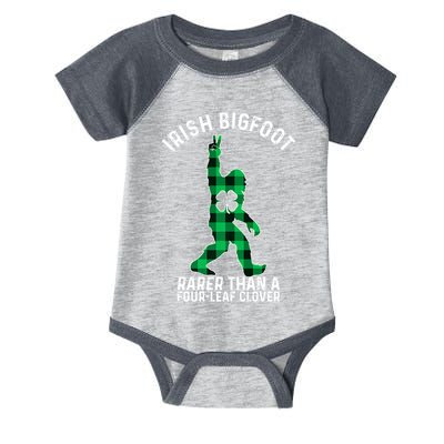 St Patricks Day Irish Bigfoot Sasquatch Saint Paddy's Clover Premium Infant Baby Jersey Bodysuit