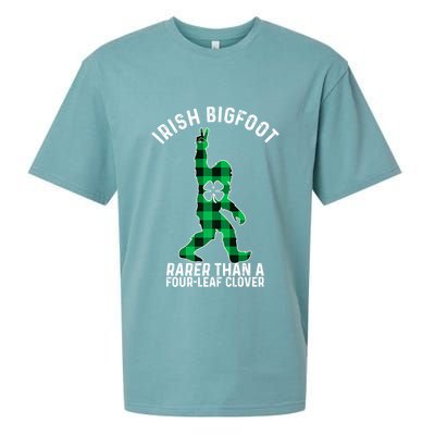 St Patricks Day Irish Bigfoot Sasquatch Saint Paddy's Clover Premium Sueded Cloud Jersey T-Shirt