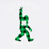 St Patricks Day Irish Bigfoot Sasquatch Saint Paddy's Clover Premium Garment-Dyed Sweatshirt