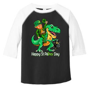 St Patricks Day Leprechaun Riding Dinosaur Gift Boy Toddler Fine Jersey T-Shirt