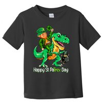 St Patricks Day Leprechaun Riding Dinosaur Gift Boy Toddler T-Shirt