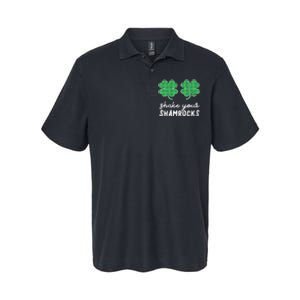 St Patrick's Day Shake Your Shamrocks Buffalo Plaid Clover Softstyle Adult Sport Polo