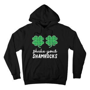 St Patrick's Day Shake Your Shamrocks Buffalo Plaid Clover Tall Hoodie