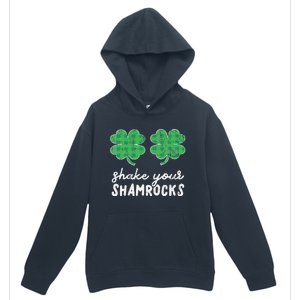 St Patrick's Day Shake Your Shamrocks Buffalo Plaid Clover Urban Pullover Hoodie