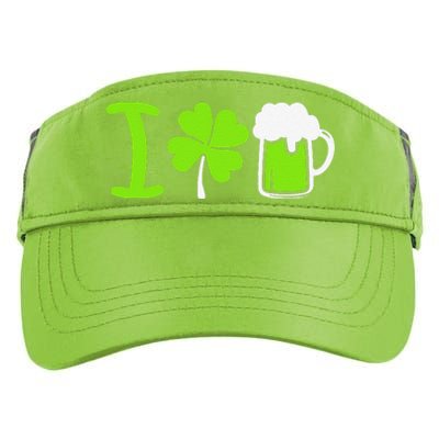 Saint Patrick's Day I Love Beer Adult Drive Performance Visor