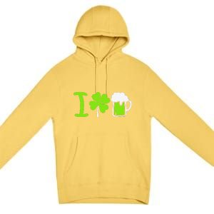 Saint Patrick's Day I Love Beer Premium Pullover Hoodie