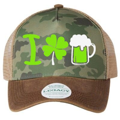 Saint Patrick's Day I Love Beer Legacy Tie Dye Trucker Hat