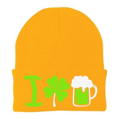 Saint Patrick's Day I Love Beer Knit Cap Winter Beanie