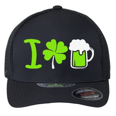 Saint Patrick's Day I Love Beer Flexfit Unipanel Trucker Cap