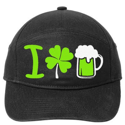 Saint Patrick's Day I Love Beer 7-Panel Snapback Hat