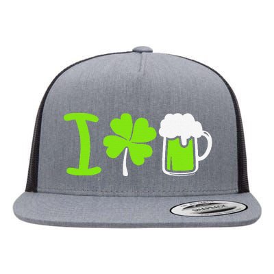 Saint Patrick's Day I Love Beer Flat Bill Trucker Hat