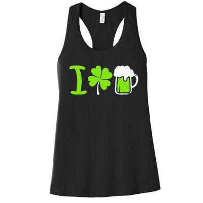 Saint Patrick's Day I Love Beer Women's Racerback Tank