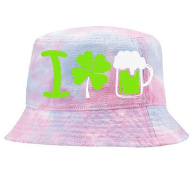 Saint Patrick's Day I Love Beer Tie-Dyed Bucket Hat