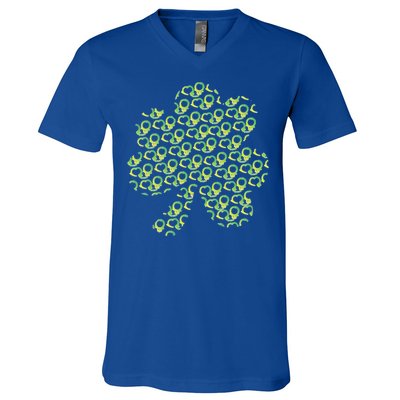 St Patricks Day Gift Funny Gift Police Handcuffs Great Gift V-Neck T-Shirt