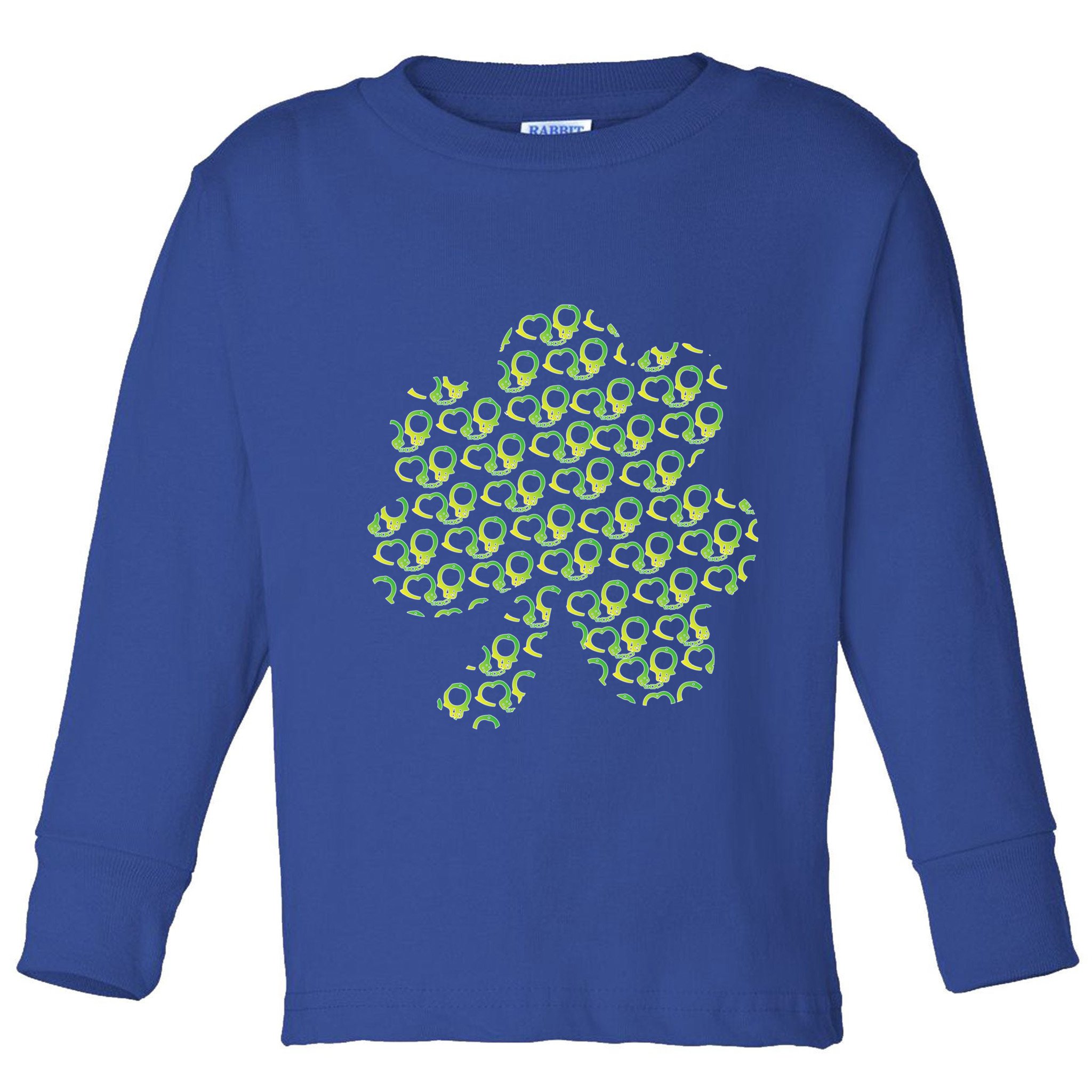 St Patricks Day Gift Funny Gift Police Handcuffs Great Gift Toddler Long Sleeve Shirt