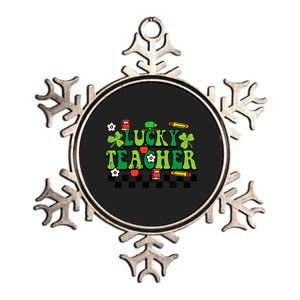 St Patricks Day Lucky Teacher Saint Paddys Groovy Metallic Star Ornament