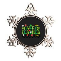 St Patricks Day Lucky Teacher Saint Paddys Groovy Metallic Star Ornament