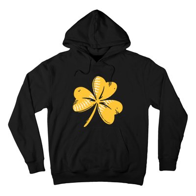 St Patricks Day Softball Shamrock Funny Sport Hoodie