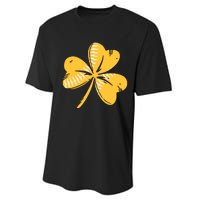 St Patricks Day Softball Shamrock Funny Sport Performance Sprint T-Shirt