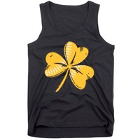 St Patricks Day Softball Shamrock Funny Sport Tank Top