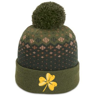 St Patricks Day Softball Shamrock Funny Sport The Baniff Cuffed Pom Beanie