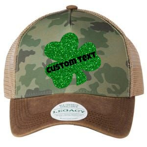 St. Patrick's Day Teacher Ms Mrs Personalized Name Green Glitter Legacy Tie Dye Trucker Hat