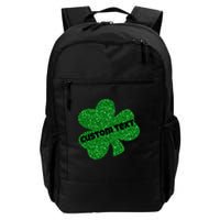 St. Patrick's Day Teacher Ms Mrs Personalized Name Green Glitter Backpack