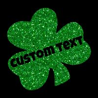 St. Patrick's Day Teacher Ms Mrs Personalized Name Green Glitter Drawstring Bag
