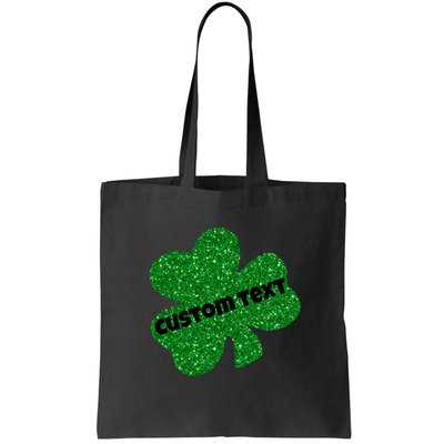 St. Patrick's Day Teacher Ms Mrs Personalized Name Green Glitter Bag