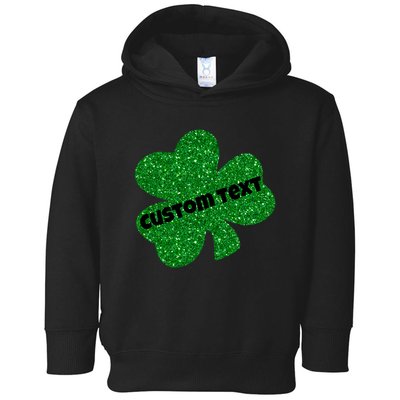 St. Patrick's Day Teacher Ms Mrs Personalized Name Green Glitter Toddler Hoodie