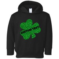 St. Patrick's Day Teacher Ms Mrs Personalized Name Green Glitter Toddler Hoodie