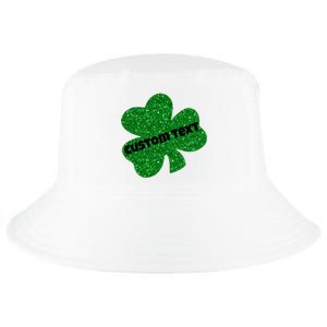 St. Patrick's Day Teacher Ms Mrs Personalized Name Green Glitter Cool Comfort Performance Bucket Hat