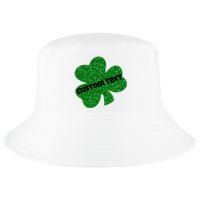 St. Patrick's Day Teacher Ms Mrs Personalized Name Green Glitter Cool Comfort Performance Bucket Hat