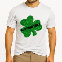 St. Patrick's Day Teacher Ms Mrs Personalized Name Green Glitter Cooling Performance Crew T-Shirt