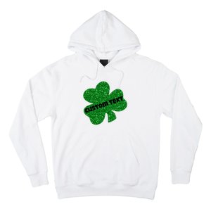 St. Patrick's Day Teacher Ms Mrs Personalized Name Green Glitter Hoodie