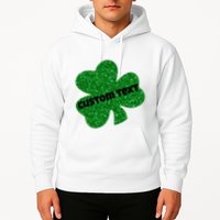 St. Patrick's Day Teacher Ms Mrs Personalized Name Green Glitter Hoodie