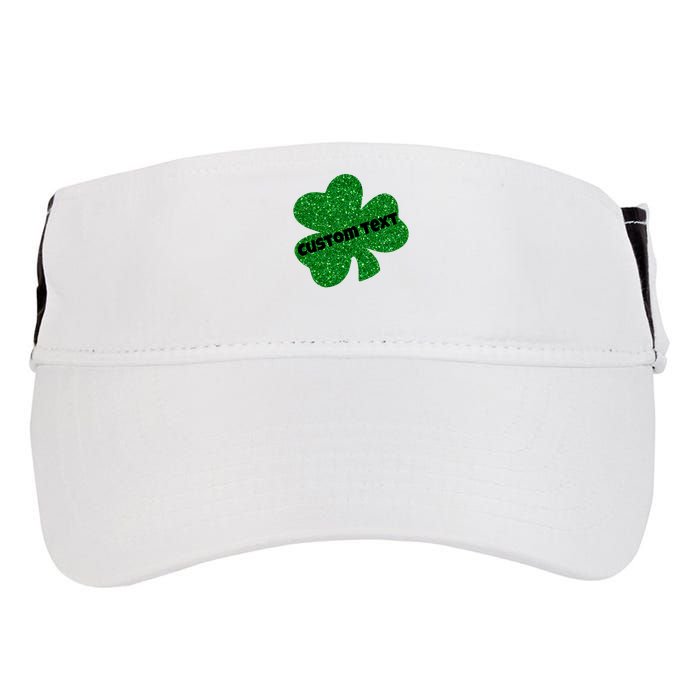 St. Patrick's Day Teacher Ms Mrs Personalized Name Green Glitter Adult Drive Performance Visor